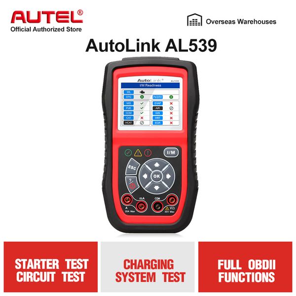 

autel автоссылка al539 obd2 автомобиля код читателя сканер электрическое напряжение тест инструмент аво метр автоматический диагностический