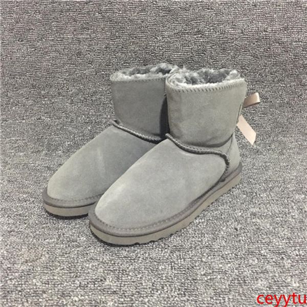 

designer boots women snow boots australia style waterproof cow suede leather winter lady outdoor boots brand ivg