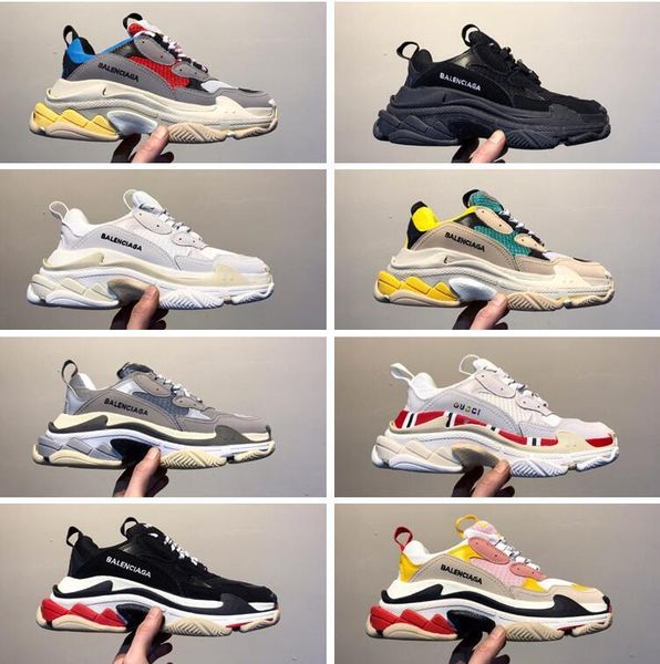 

2020 designer triple s balanciaga shoes clear bubble midsole men women green black white triple-s casual sneakers increasing leather daedn6#