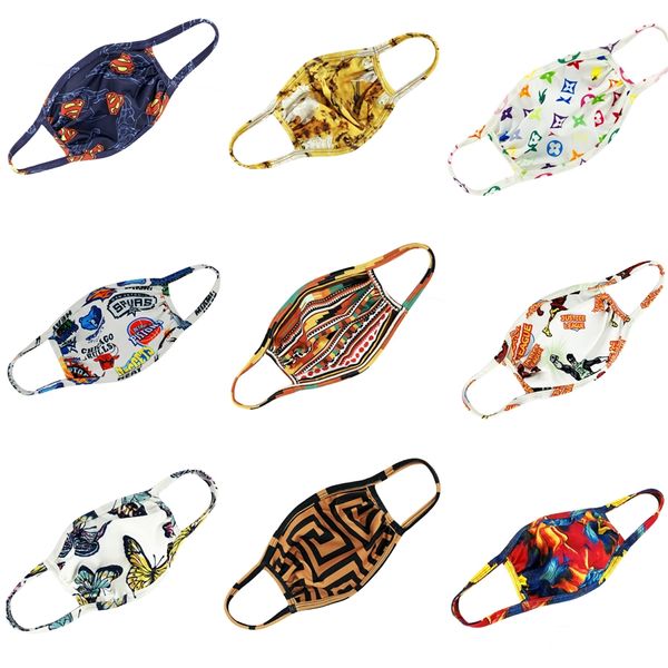 

designer printed face mask summer riding masks one piece mask anti dust fog mask factory direct creative protection anime games #580, Black