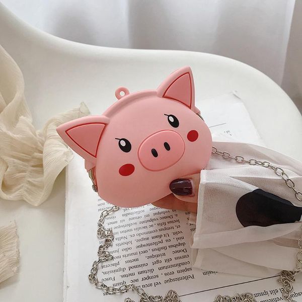 

новая форма животных сумочка женщины студент девушки водонепроницаемый crossbody сумка милый свинья сумка розовый цепи курьерские сумки коше