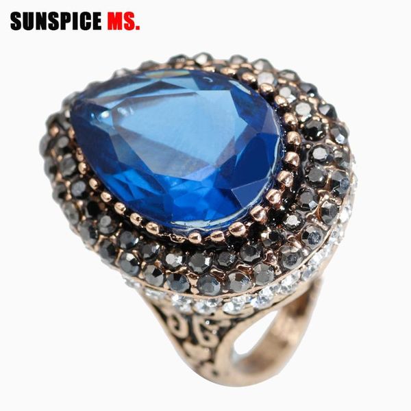 

sunspice.ms vintage boho big wings ring antique gold gemini ring for women fashion statement turkey jewelry drop shipping, Golden;silver