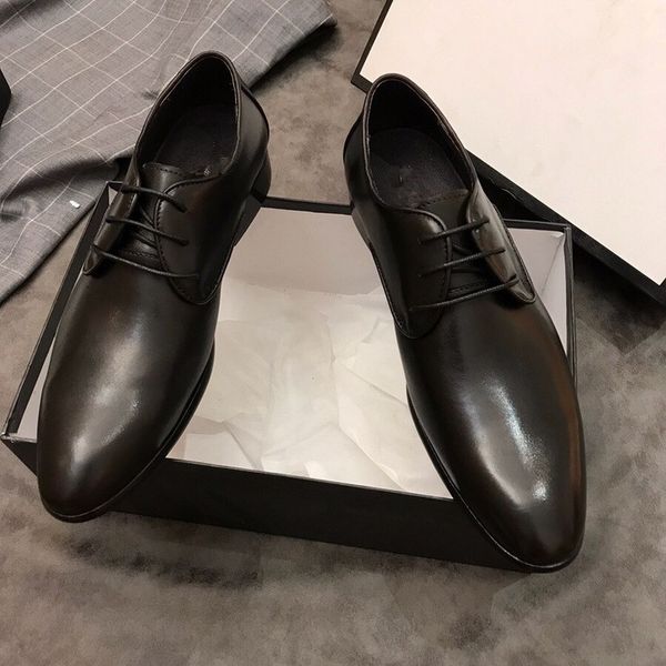 

2019 shoes men microfiber leather wedding evening dress shoes brand designer formal business party size 38-45, Black