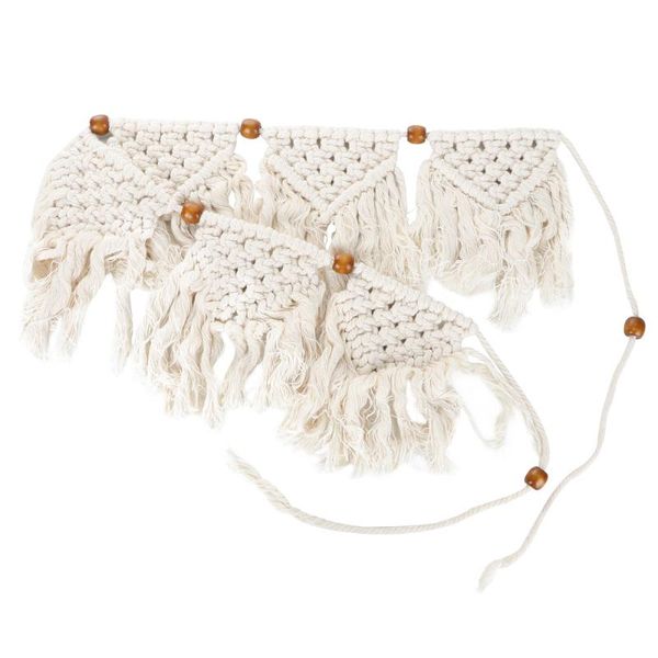 

1pc tapestry bohemia style handmade knitting cotton rope tassel decorative wall hanging living room bedroom hanging ornament