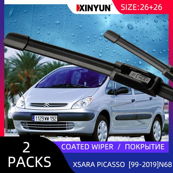 

coated wiper front wiper blades for - xsara picasso (n68) [1999-2019] windshield windscreen 26"26