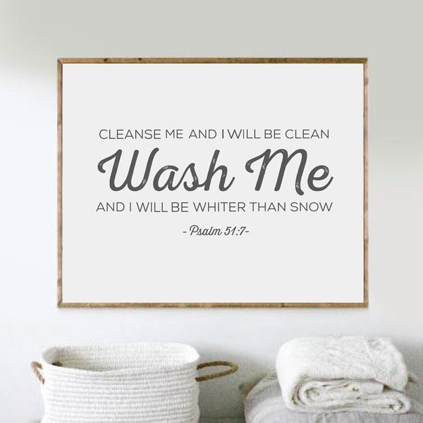 

прачечная wall art bible verse печати стена картины, писание плакат canvas картина постирочная art decor