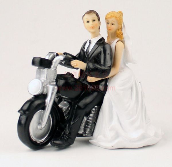 Creat Couple Figurine Romantic Motorcycle Wedding Resin Craft