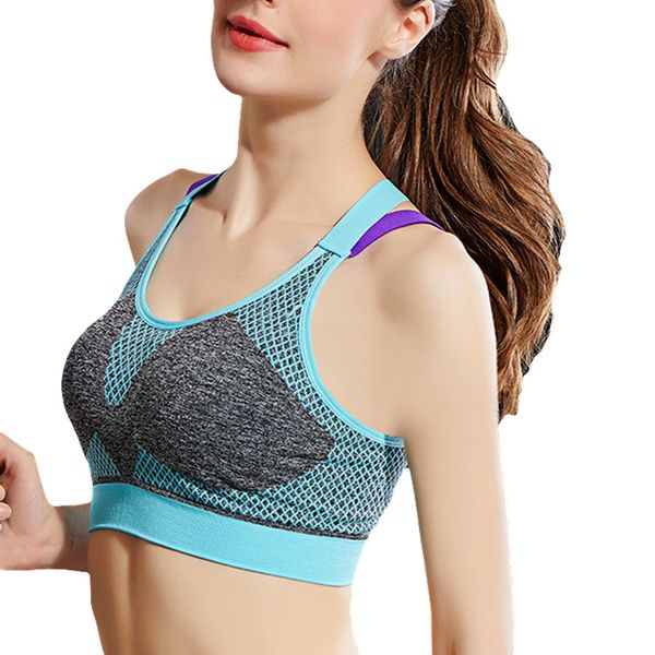 

new women sport bra breathable quick dry shockproof push up high impact yoga bras sports for fitness running gym vest top, White;black