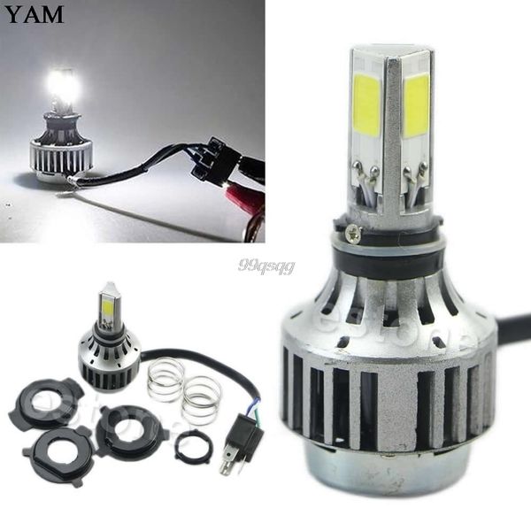 

32w 3000lm cob led привет / lo луч h4 мотоцикл передняя лампа фара лампы новый падение доставка