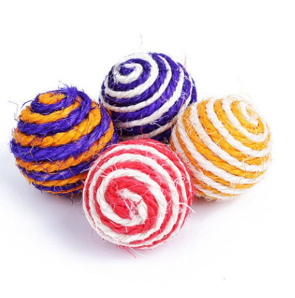 

pets articles natural sisal parrot ball the cat and dog toys can wear catch bite
