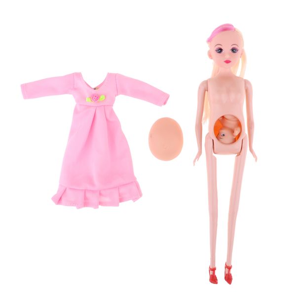 

1/6 scale pregnant mom baby doll female action figures girls toys