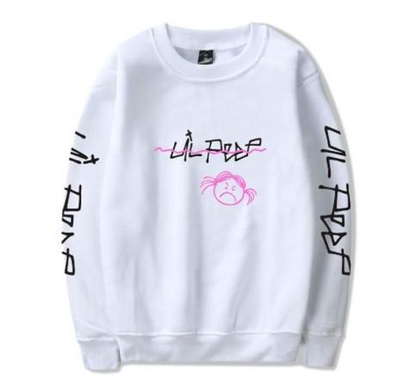 

lil peep casual loose printed hip hop sweatshirts men hoodie pullover o neck long sleeve sweatshirt men clothing, Black