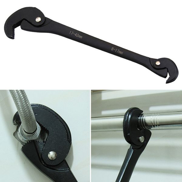 

8-42mm universal wrench adjustable spanner double-head quick snap grip wrench steel for vehicles repair water pipe repair sale