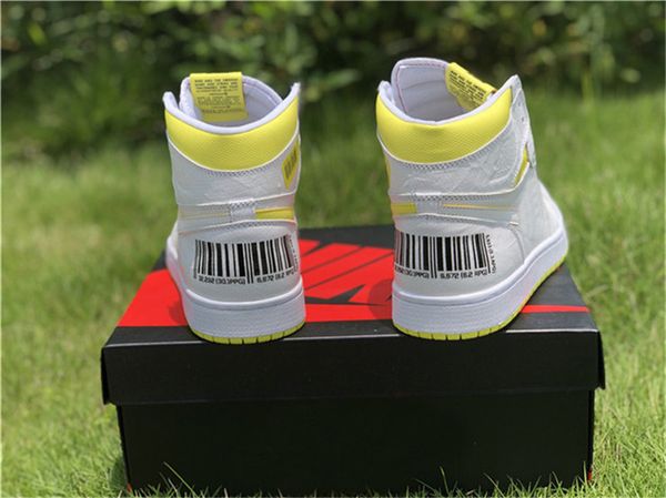 

est 2019 1 og high first class flight mens basketball shoes retro white dynamic yellow black 555088-170 authentic sneakers size 7-13, White;red