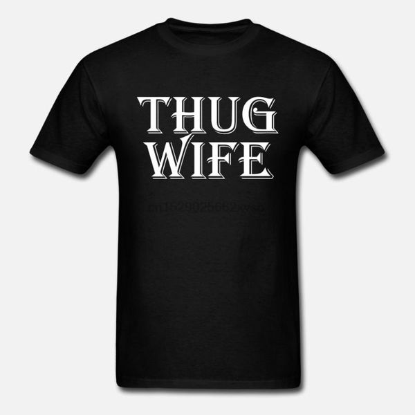 

men's t-shirts men t shirt thug wife(2) tshirts women, White;black