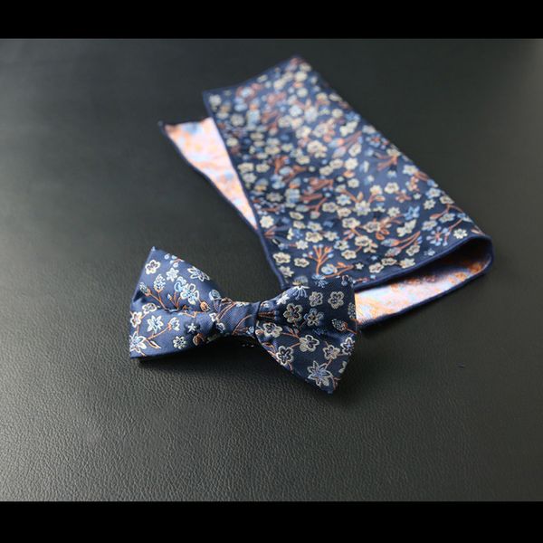 

gravata borboleta silk gifts for men bowtie pocket square gold green black red leaves flowers bow tie and handkerchief hanky, Black;gray