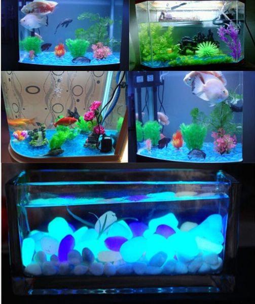 100 stücke Kieselsteine Im Dunkeln leuchten Leuchtend Aquarium Dekoration