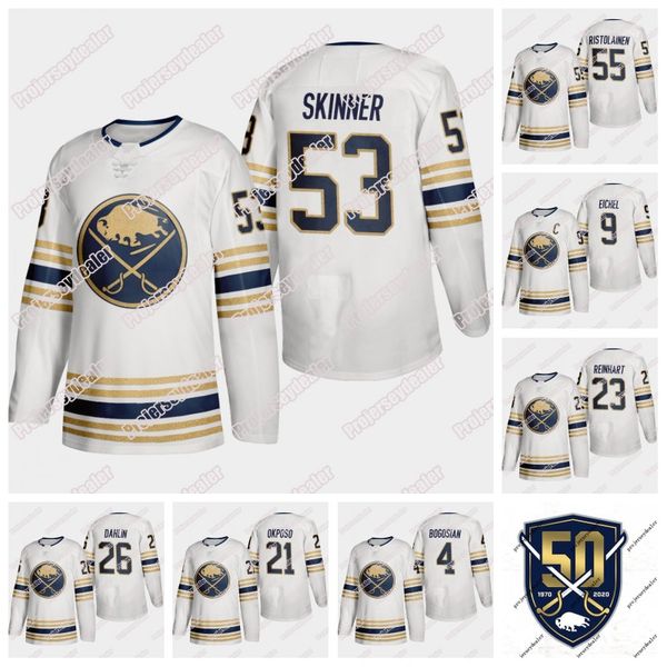 

Womens Buffalo Sabres 50th Season Jersey Jeff Skinner Jack Eichel Rasmus Dahlin Rasmus Ristolainen Carter Hutton Zach Bogosian Kyle Okposo