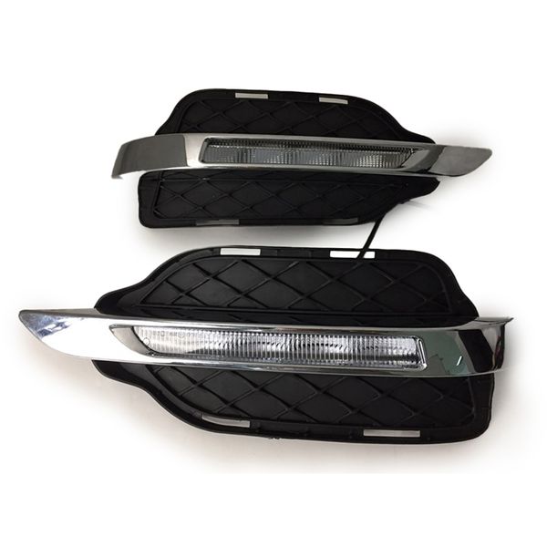 1 Set LED DRL DAYGINE Koşma Işığı Mercedes Benz W204 GLK GLK300 GLK350 GLK500 2013 2014 2015 2016 Gün Işığı Araba Styling291u