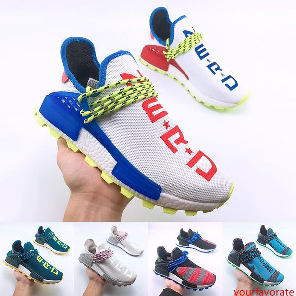 

2019 human race mens running shoes pharrell williams trail oreo nobel black nerd designer men women sport sneakers size 36-47