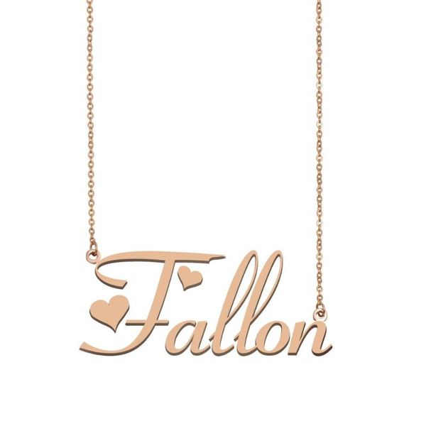 

fallon name necklace , custom name necklace for women girls friends birthday wedding christmas mother days gift, Silver