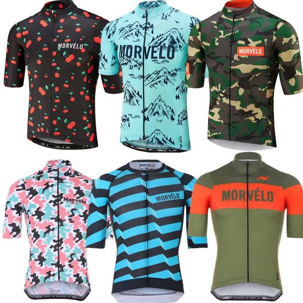 

2020 new morvelo men pro team cycling jerseys short sleeve mtb bicycle bike cycling clothing hombre maillot, Black;red