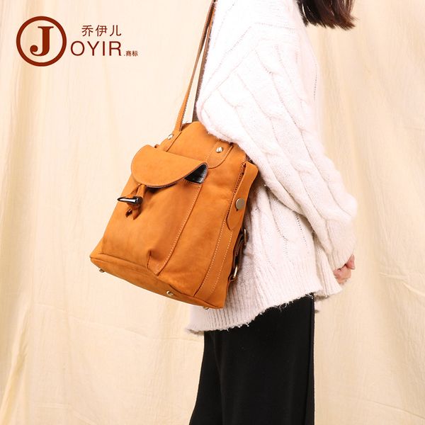 

korean fashion ladies shoulder bag leather handbag retro backpack handbag 2020 new