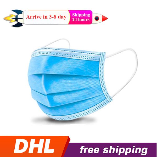 

50-200pcs/lot thickened mouth 3-layer non-woven masks disposable protect anti flu mask shipping within 24 hours