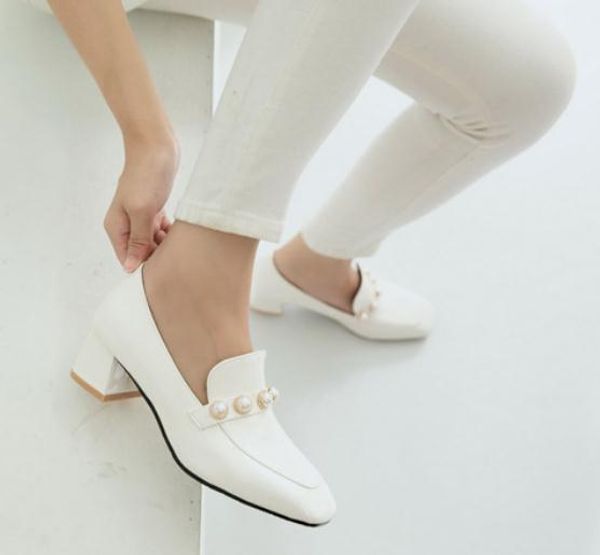 

women's shoes in spring and autumn high coarse heel square head @118, Black