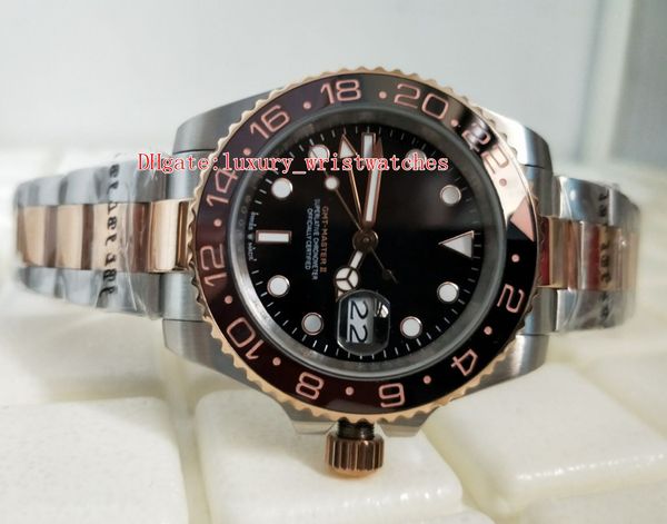 

topselling высокое качество наручные часы gmt 126711chnr-0002 126711 два тона 40 мм нержавеющая сталь 2813 механизм автоматические механичес, Slivery;brown