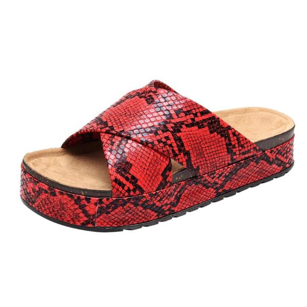 

sagace summer fashion slippers women cross leopard print platform heel slipper elements indoor outdoor beach shoes female