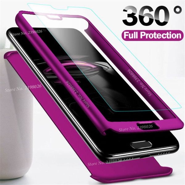 

360 degree shockproof case for huawei p smart 2019 p30 pro/lite phone case for huawei p20 mate20 lite nova3 p10 p9 p8 with glass