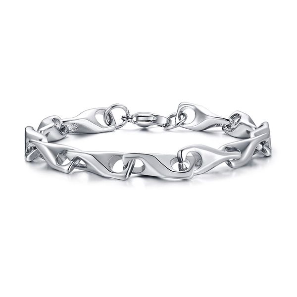 

bracelets for women stainless steel charm bracelet stainless stee on hand charm male accessories simple manual fasion jewellery, Black