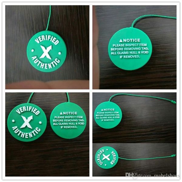 

Wholesale Stock X Green Circular Tag Plastic Verified Authentic Shoe Buckle