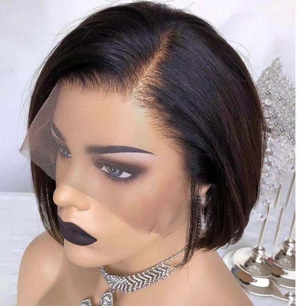 

циндао парики производство дешевые цена оптовая 100% натуральный черный цвет 6 дюймов боб парик дешево, Black;brown