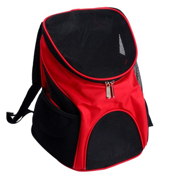 

pet travel outdoor carry cat bag backpack carrier products supplies for cats dogs transport animal small pets red