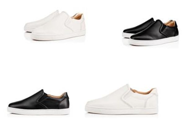 

luxurious evening,party,wedding red bottom pik boat sneakers flats leather with spikes skateboarding outdoor casual flats walking 35-46, Black