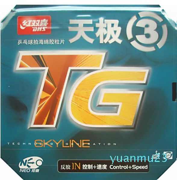 Wholesale-DHS NEO Skyline TG 3 (Control + Speed) Pips-In Table Tennis (PingPong) Gomma con spugna arancione