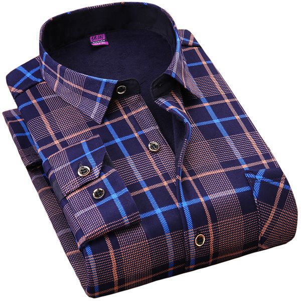 

nigrity autumn winter mens long sleeve plaid warm thick fleece lined shirt fashion soft casual flannel shirt plus big size l-6xl, White;black