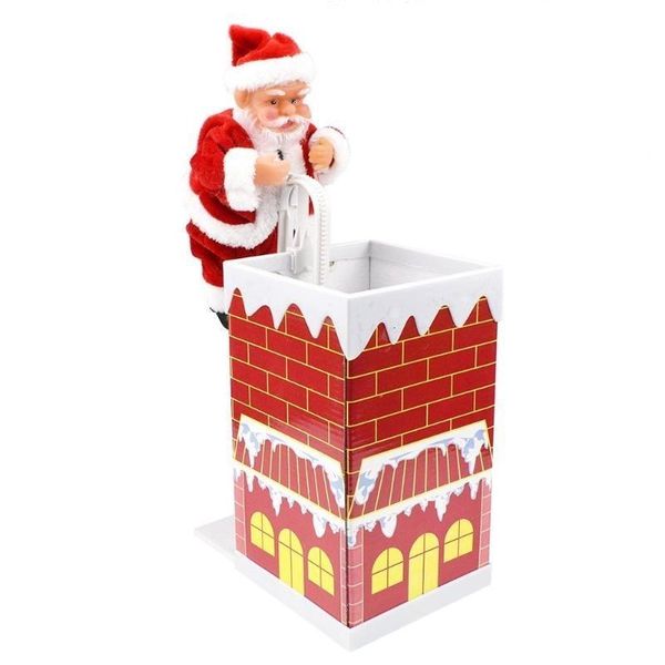 

santa claus climbing chimney doll electric toy with music children kids christmas gifts new year gifts decoration ornaments toy y191104