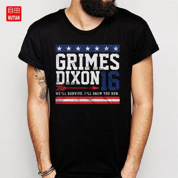 

футболка граймса диксона 2016 года, White;black