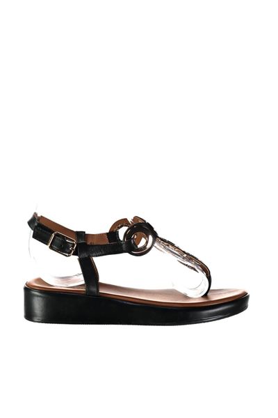 

pearl genuine leather black women 's sandals 120130005435