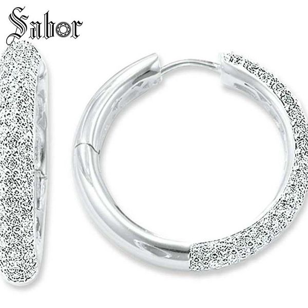 

hoop earrings creole party gift for women earring 925 sterling silver zirconia fashion jewelry, Golden