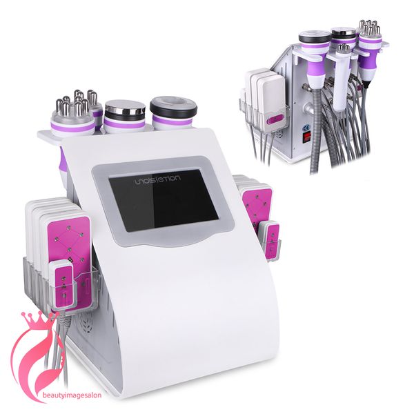 

new 6 in 1 cavitation vacuum radio frequency slimming machine for spa fast ing