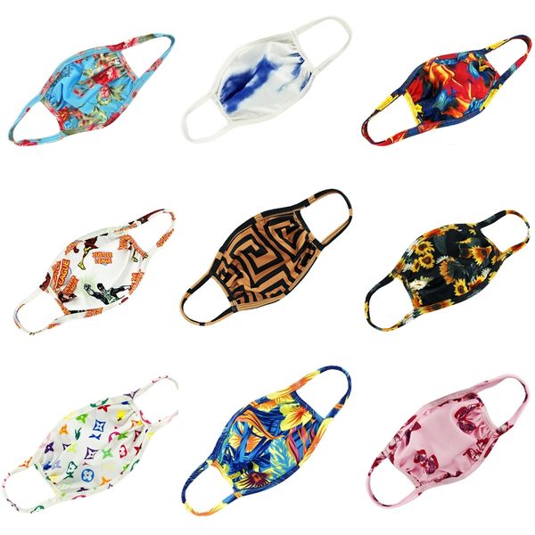 

7halloween masquerade party bilateral flower venice half face mask wear resistant mask fashion designer printed face masks #298, Black