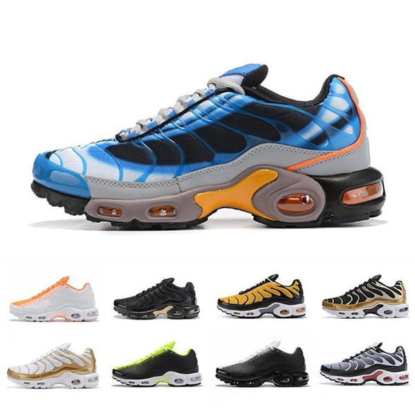 

2019 New TN Men Running Shoes Triple Black Yellow Green Outdoor Mens Trainer Sports Sneakers Zapatos Sneakers 40-46