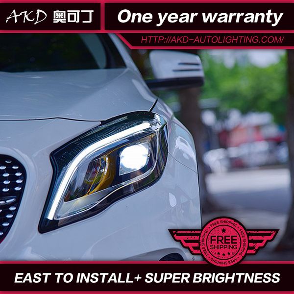 Compre Venda Por Atacado Car Styling Head Lamp Para Benz Gla200 Led Farol 2015 2018 Mercedes Benz Led Farol Drl Lente Bi Xenon Hid De Suozhi1997