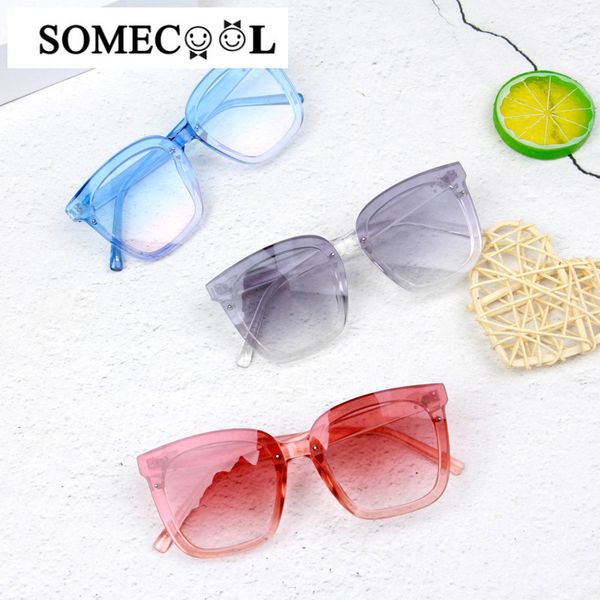 

2020 kids sunglasses square gradient lens child summer sun glasses uv400 baby 3-8 yrs boys&girls children eyewear infant n222, Blue