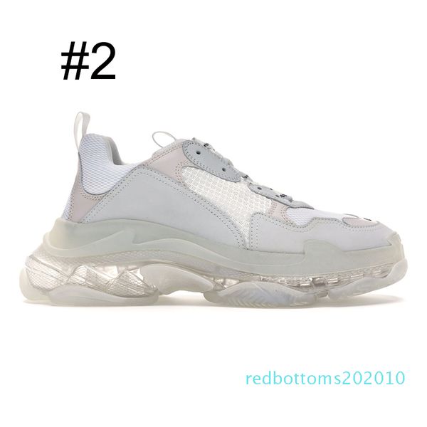 

new triple s fashion designer luxury shoes for men women clear sole neon green black white red mens trainers platform sneakers 10r