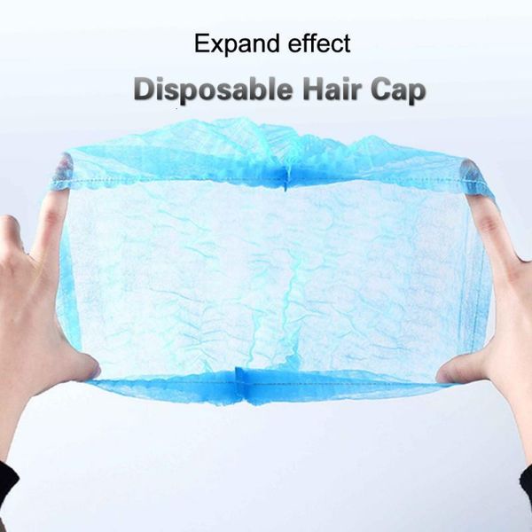 

hair beauty anti-dust 100/200/500pcs cap disposable parlors barbershops travel makeup non-woven fabric hair net caps shower caps